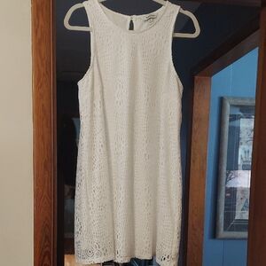 Speechless White Lace Mini Dress